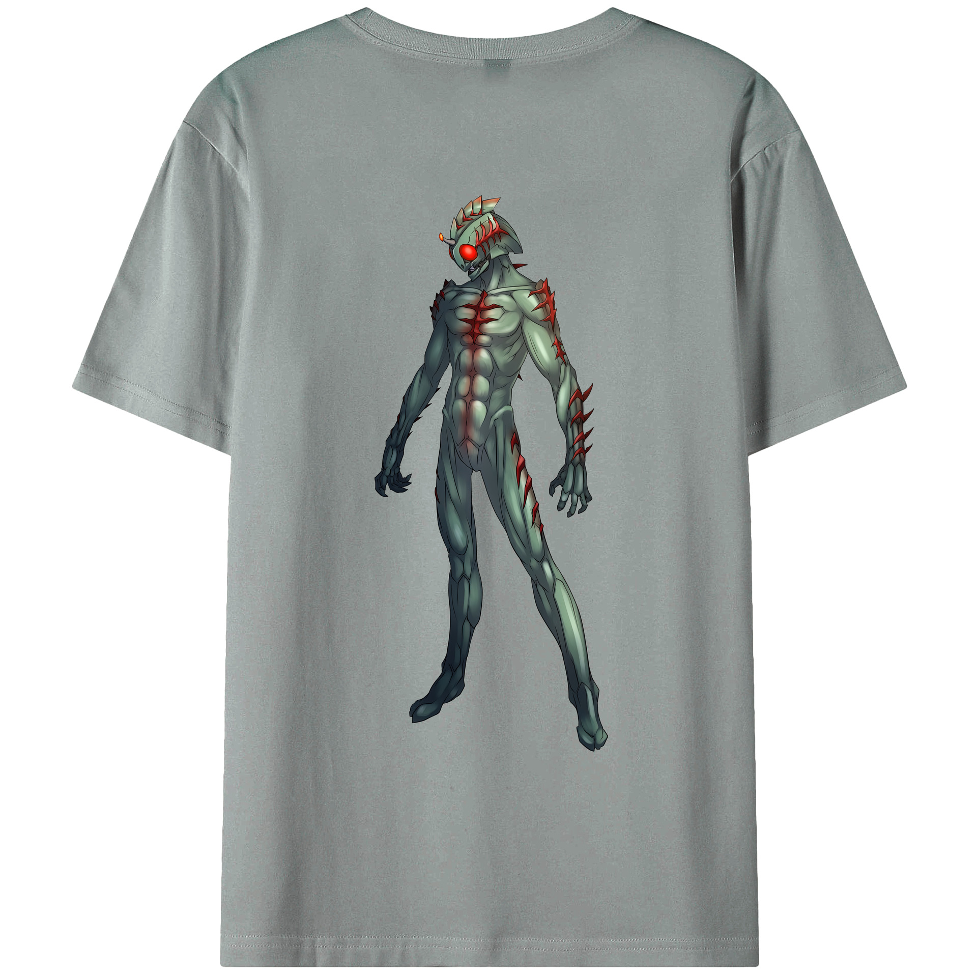 （画像用） ウルトラマン Ultraman 綿100％ メンズ半袖Tシャツ（バックプリント） 通気性